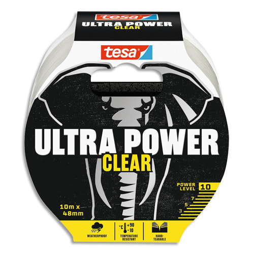 450877_d1.jpg TESA Ruban réparation POWER CLEAR 10mx4,8cm ultra résistant, déchirable à la main. Coloris transparent – Image 1