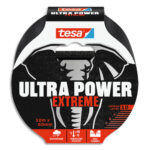 TESA Ruban réparation POWER EXTREME 10mx5cm ultra résistant, déchirable à la main. Coloris noir