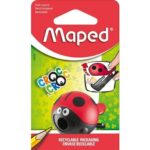 MAPED Blister taille-crayons CROC CROC EASY 1 usage avec pince. Design coccinelle ou baleine – Image 2