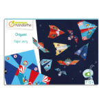AVENUE MANDARINE Boîte créative, Origami thème avions/fusées, 40 feuilles, 5 diagrammes, notice.