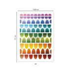 MAILDOR Sachet de 20 planches de gommettes repositionnables écailles assorties.