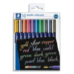 STAEDTLER® metallic calligraphy 8325 Design Journey - Set 10 marqueurs encre métallisée assortis