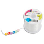 O'COLOR Fil nylon élastique transparent. Bobine de 50m, diamètre 0,5 mm