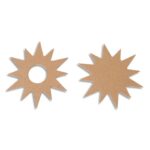 O'COLOR Sachet de 5 bougeoirs étoile en medium à monter. Taille 14cm