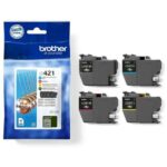 BROTHER Lot de 4 cartouches jet d'encre LC421VAL