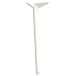 Jeu de 4 pieds droits RUDI en métal, revêtement époxy. Coloris Blanc