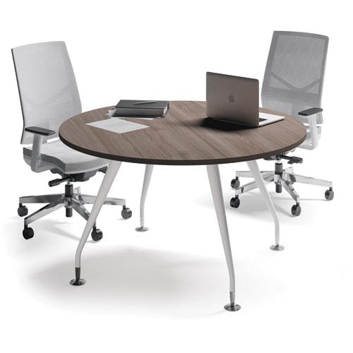 452009_d1-1.jpg Plateau FLEXI mélaminé 25mm diamètre 110cm. Coloris Noisetier – Image 1