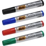 BIC Marking 2300 ECOlutions Marqueurs Permanents à Pointe Moyenne Biseautée - Couleurs Assorties x4 – Image 3