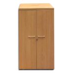 Armoire mélaminée EMMA 2 portes, hauteur 198cm. Coloris Blanc/Chêne