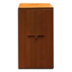 Armoire mélaminée EMMA 2 portes, hauteur 198cm. Coloris Blanc/Noisetier