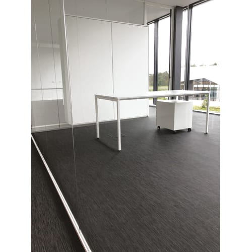 452091_d1-1.jpg Bureau droit 4 pieds PRIMA 180 x 80 cm. Hauteur 73cm. Plateau mélaminé 19mm Blanc et piètement blanc – Image 1