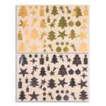 CLEOPATRE Sachet de 36 planches de gommettes thème Fêtes. 18 planches or, 18 planches argent.