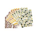 CLEOPATRE Pochette de 9 planches de gommettes mosaïque : 990 gommettes, Camaïeux de 3 couleurs.