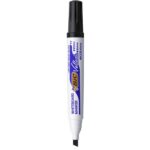 BIC Marqueur Velleda 1751 ECOlutions effaçable à sec tableau blanc.Pointe biseautée moyenne.Coloris noir – Image 2