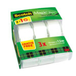 SCOTCH Lot spécial CADDY PACK 2 (+1 gratuit) dévidoir adhésif Scotch® Magic™ 19 mm x 7,5 m – Image 2
