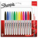 SHARPIE Fine Marqueur Permanent Blister de 12 Assortis Standard