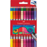 FABER CASTELL Pochette 20 feutres de coloriage. Double pointe : fine & moyenne. Coloris assortis