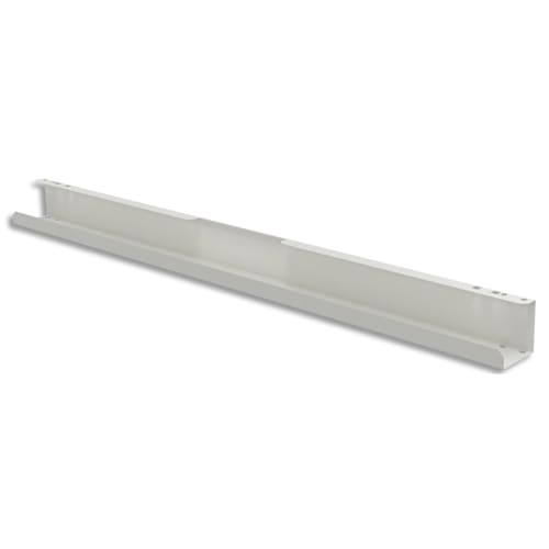 455551_d1-1.jpg Goulotte métal blanc pour bureau largeur 120 cm gamme FLEXI. Dimensions : 45 x 85 cm – Image 1