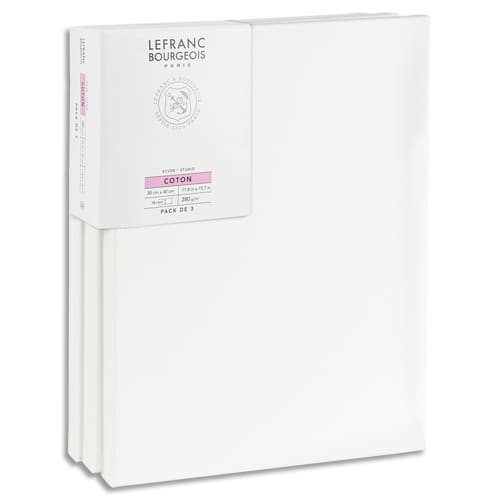 456166_d1-1.jpg LEFRANC BOURGEOIS Lot de 3 toiles Studio Canvas 30x40cm – Image 1