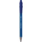 PAPERMATE Stylo bille Flexgrip pointe moyenne rétractable encre Bleue corps caoutchouc