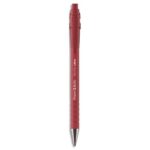 PAPERMATE Stylo bille Flexgrip pointe moyenne rétractable encre Rouge corps caoutchouc