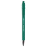 PAPERMATE Stylo bille Flexgrip pointe moyenne rétractable encre Verte corps caoutchouc