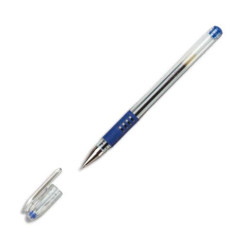 457202_d1.jpg PILOT Stylo à bille pointe fine encre gel Bleue corps plastique avec grip caoutchouc et capuchon G1 GRIP – Image 1