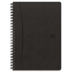 OXFORD Carnet SIGNATURE format A5 couverture souple à spirale 160 pages lignées 7mm. Coloris noir