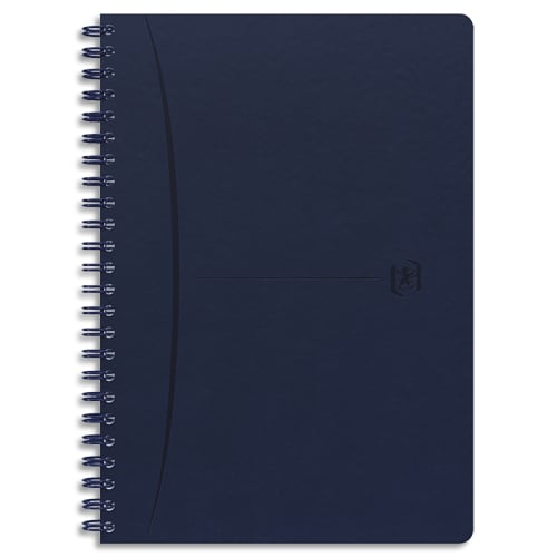 457940_d1-1.jpg OXFORD Carnet SIGNATURE format A5 couverture souple à spirale 160 pages quadrillées 5x5. Coloris bleu – Image 1