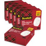 SCOTCH Lot de 6 rubans à cacheter Super-Hold Scotch® 19 mm x 25,4 m