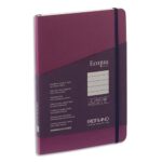 FABRIANO Carnet ECOQUA PLUS A5 couverture souple 80 pages lignées. Coloris lie de vin