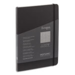 FABRIANO Carnet ECOQUA PLUS A5 couverture souple 80 pages quadrillées. Coloris noir