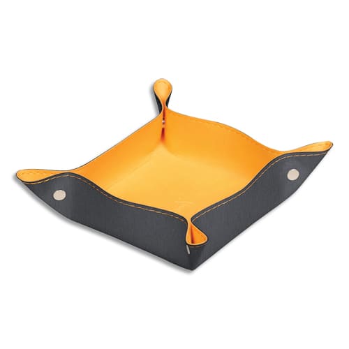 458515_d1.jpg RHODIA Vide-poche réversible Rhodiarama simili cuir italien 4 aimants Dim (lxhxp): 12x4,5x12 cm. O/Titane – Image 1