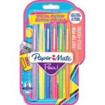 PAPERMATE Blister de 6 feutres d'écriture Flair™ Original, pointe moyenne 0,7 mm Retro 90's assortis