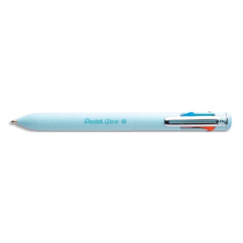 458699_d1.jpg PENTEL Stylo bille 4 couleurs iZee 1 mm, encre à faible viscosité, corps mat vert menthe. Rechargeable – Image 1