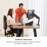 FELLOWES Bras porte-écran double réglable EPPA, 1 écran jusqu'à 39'', noir, 9683401 – Image 4