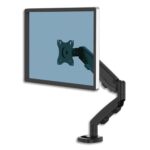 FELLOWES Bras porte-écran simple réglable EPPA, 1 écran jusqu'à 39'', noir, 9683101