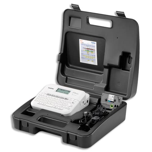 458809_d1-1.jpg BROTHER Etiqueteuse bureautique pro PT-D410VP 18mm+adaptateur,ruban TZe 4m,câble,mallette de transport – Image 1