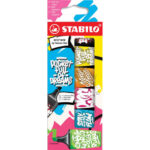 STABILO Etui carton de 6 surligneurs BOSS MINI by Snooze One. Pointe biseautée. Coloris assortis