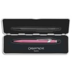 CARAN D'ACHE Stylo bille 849 Colormat X : Corps hexagonal en alu - finition microbillée. Slimpack-Rose