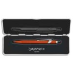 CARAN D'ACHE Stylo bille 849 Colormat X : Corps hexagonal en alu - finition microbillée. Slimpack-Orange
