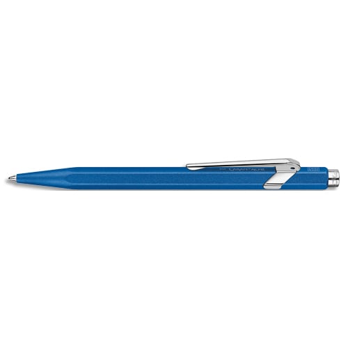 459044_d1.jpg CARAN D'ACHE Stylo bille 849 Colormat X : Corps hexagonal en aluminium, finition microbillée - Corps Bleu – Image 1