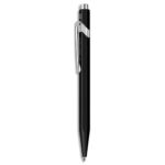 CARAN D'ACHE Stylo bille 849 CLASSIC rétractable en aluminium. Corps hexagonal noir, encre bleue