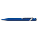 CARAN D'ACHE Stylo bille 849 CLASSIC rétractable en aluminium. Corps hexagonal bleu, encre bleue