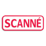 TRODAT Timbre formule SCANNE - Xprint à encrage automatique Rouge. Dimension empreinte 47 x 18 mm