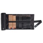 LYRA Trousse de 24 crayons techniques regroupés dans une trousse en tissu à rouler avec velcro.