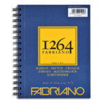 FABRIANO Bloc 1264 papier croquis. 60 feuilles A5. Papier blanc ivoire de 90 g/m². Spirale longitudinale