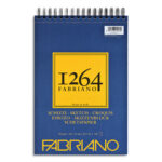 FABRIANO Bloc 1264 papier croquis. 120 feuilles A4. Papier blanc ivoire 90 g/m². Spirale sur la largeur