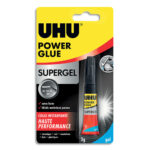 UHU Colle super gel en tube de 3 gr. Répare et colle fortement et rapidement. Pour les surfaces poreuses