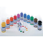 LEFRANC BOURGEOIS Gouache liquide - flacon 500 ml x 12 - couleurs assorties - ultra lavable
